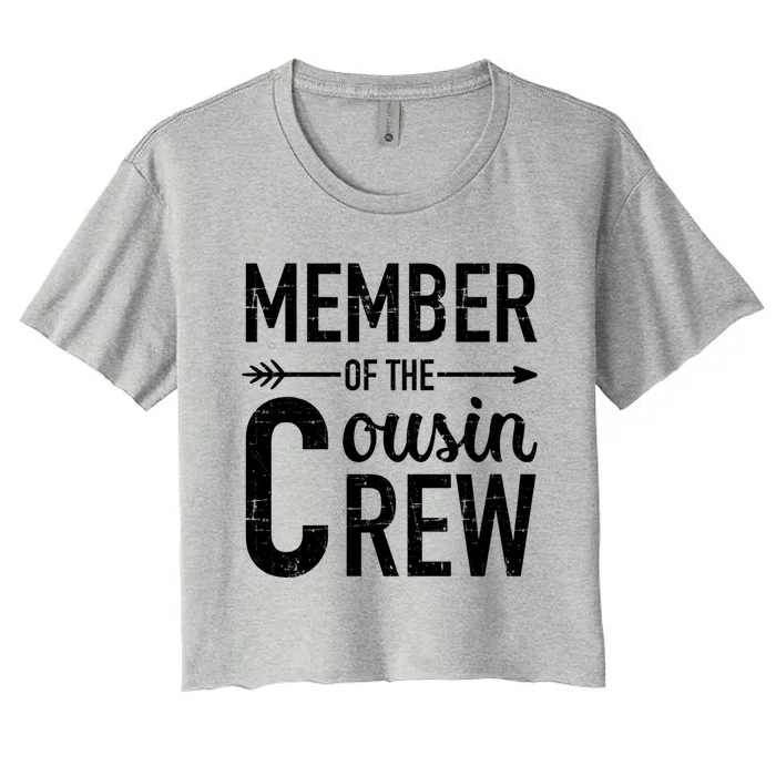 Member Of The Cousin Crew Gift Women's Crop Top Tee