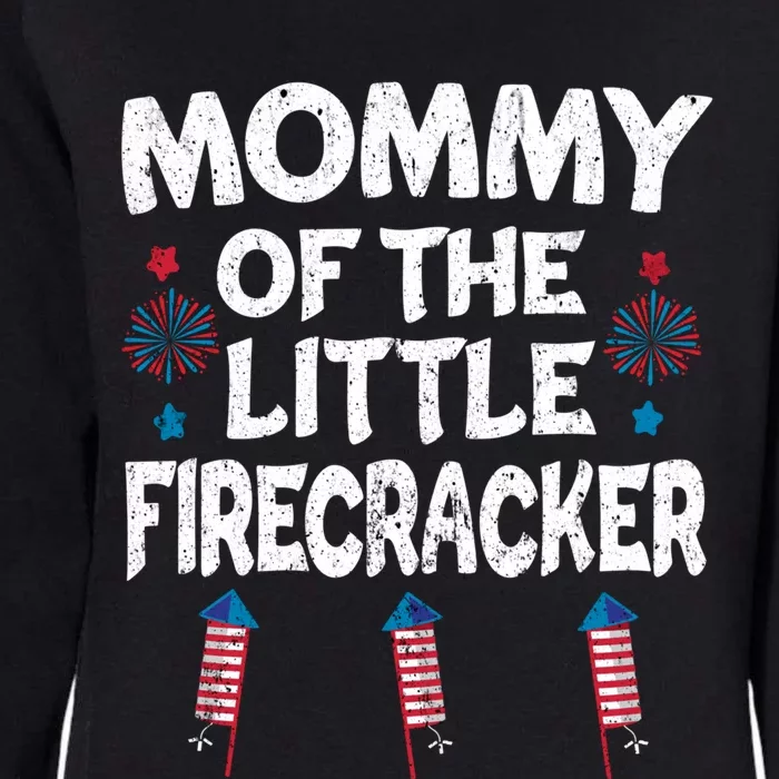 Mommy Of The Little Firecracker 4th Of July American Mama Gift Womens California Wash Sweatshirt