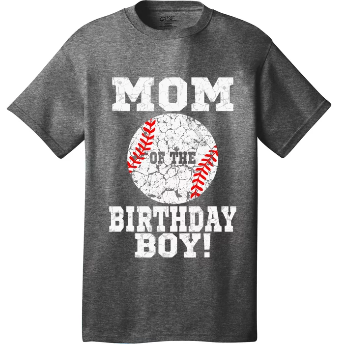 Mom Of The Birthday Boy Baseball Lover Vintage Retro T-Shirt