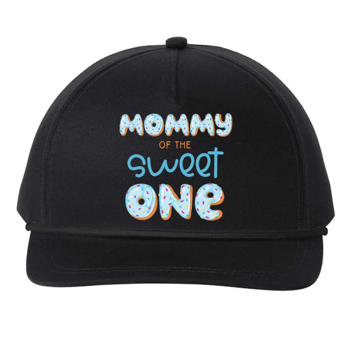 Mommy of The Sweet One Donut 1st Birthday Party Mama Mom Snapback Five-Panel Rope Hat