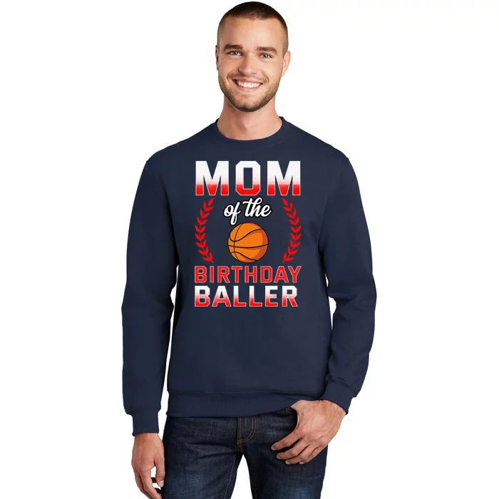 Mom Of The Birthday Boy Basketball Bday Celebration Sweatshirt