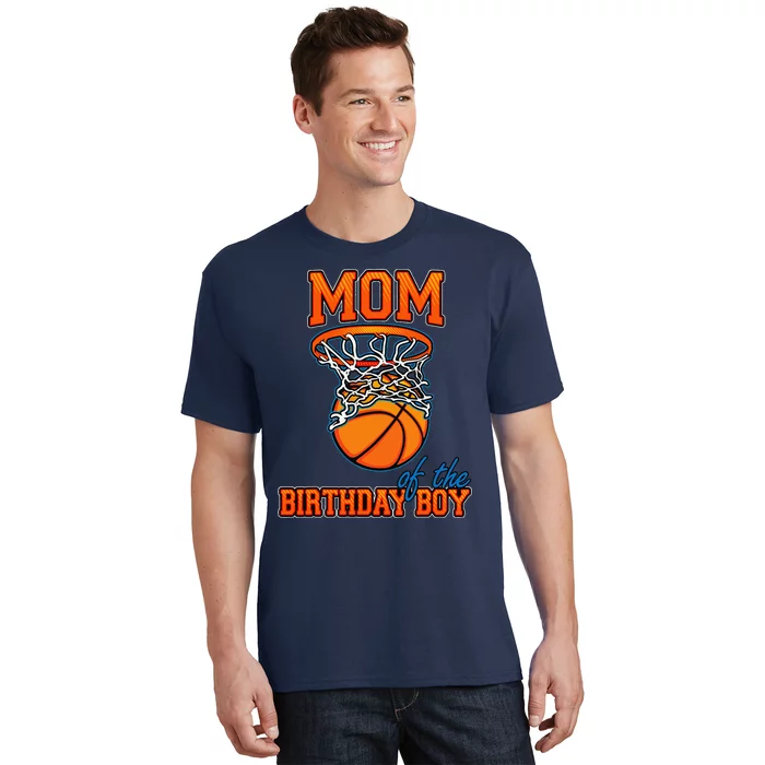 Mom Of The Birthday Boy Basketball Birthday Family Matching T-Shirt