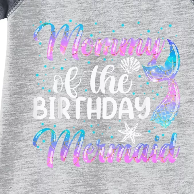 Mommy Of The Mermaid Birthday Mom Infant Baby Jersey Bodysuit