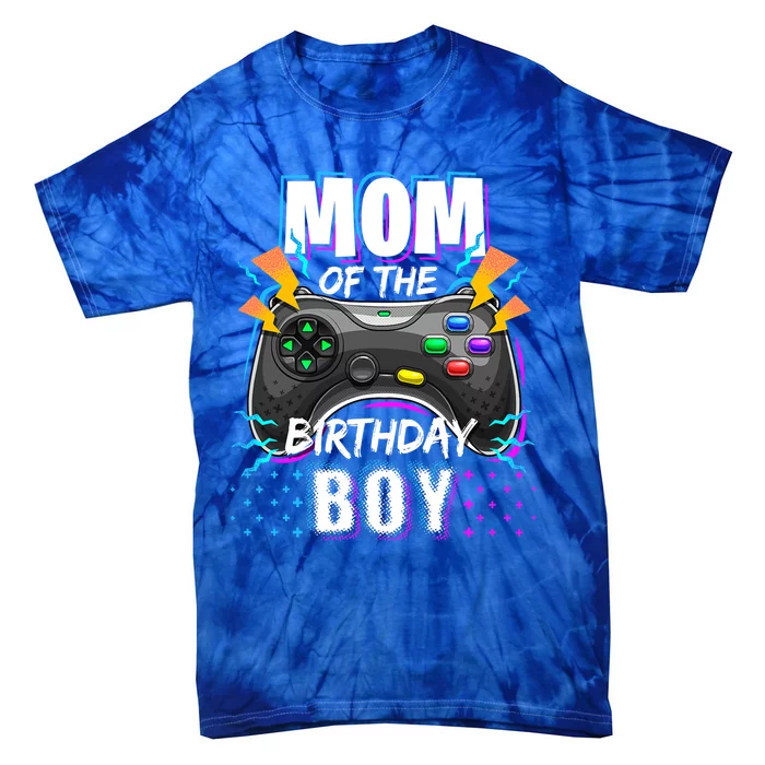 Mom Of The Birthday Matching Video Gamer Birthday Party Great Gift Tie-Dye T-Shirt