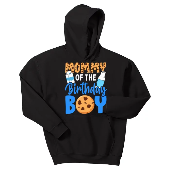 Mommy Of The Birthday Boy Milk And Cookies 1st Birthday Kids Hoodie