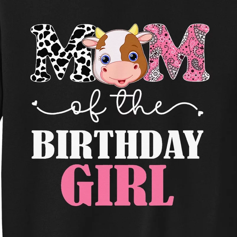 Mom of The Birthday Farm Cow Mommy Mama 1st Sweatshirt