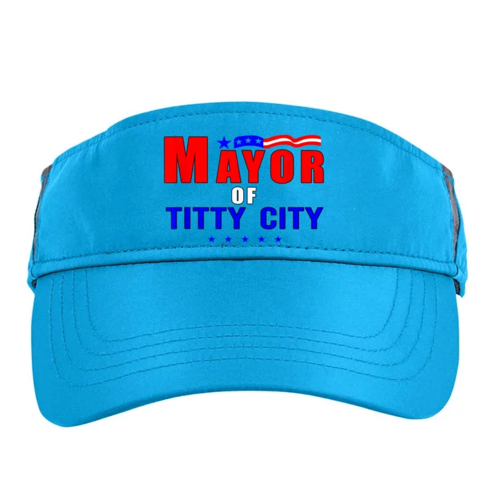 Mayor Of Titty City Apparel Adult Drive Performance Visor