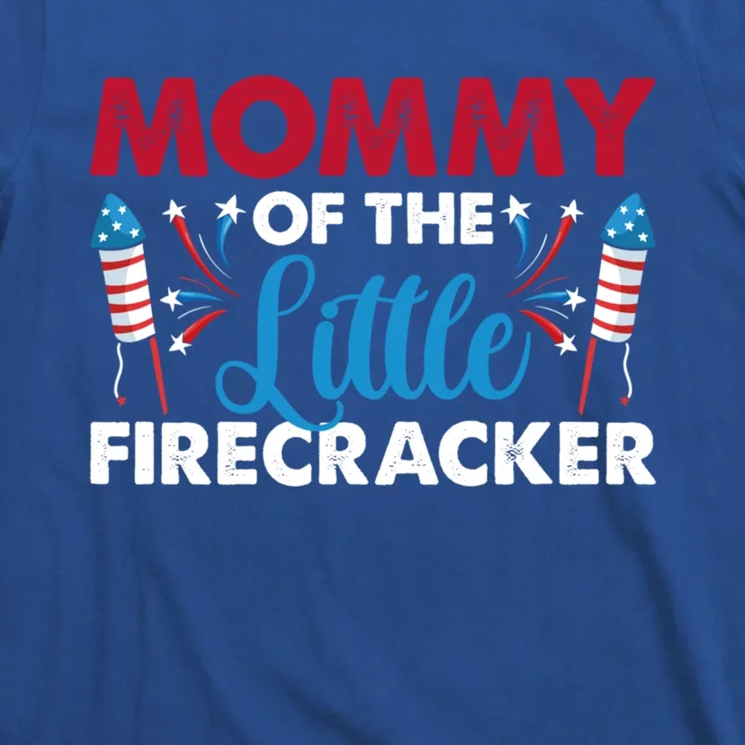 Mommy Of The Little Firecracker 4th Of July Birthday Party Gift T-Shirt