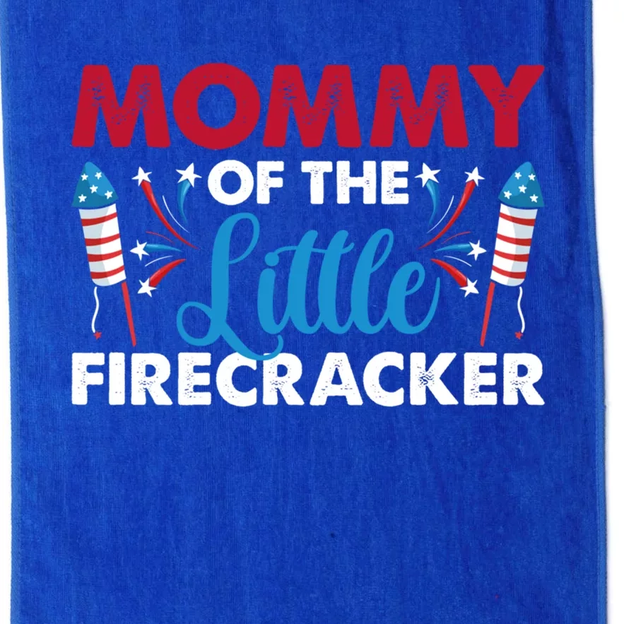 Mommy Of The Little Firecracker 4th Of July Birthday Party Gift Platinum Collection Golf Towel