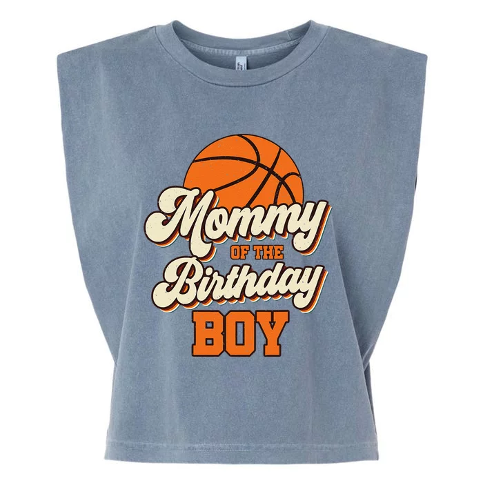 Mommy Of The Birthday Bboy Basketball Mama Mom Funny Garment-Dyed Women's Muscle Tee