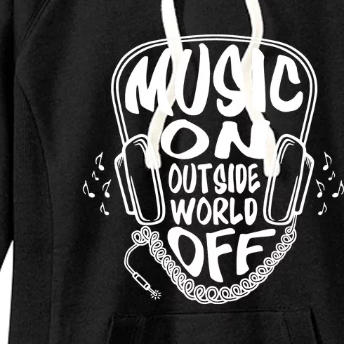 Music On The World Off Women's Fleece Hoodie