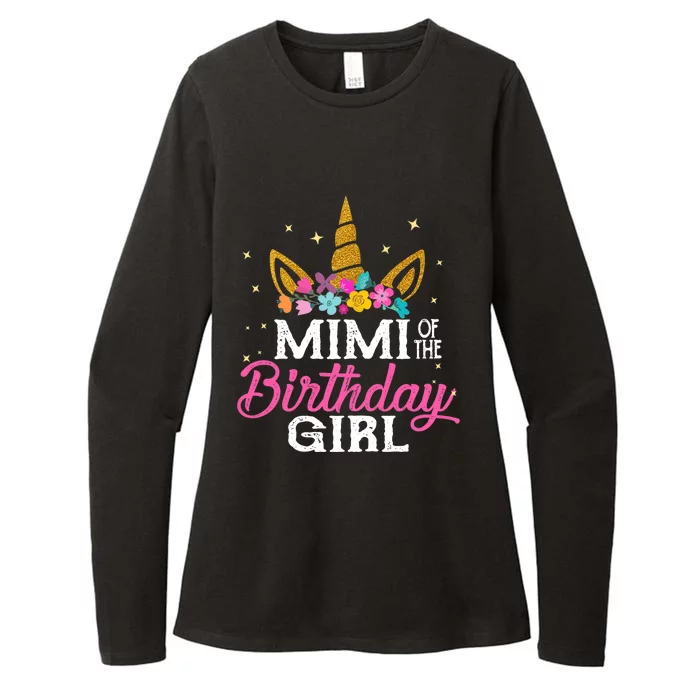 Mimi Of The Birthday Girl Mimi Gift Unicorn Birthday Womens CVC Long Sleeve Shirt