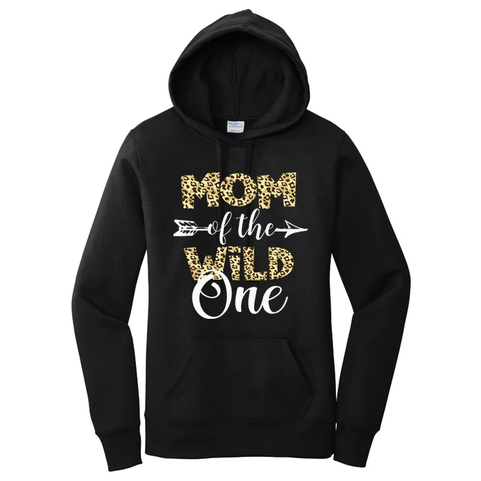 Mom Of The Wild One Zoo Themed 1st Birthday Party Women's Pullover Hoodie