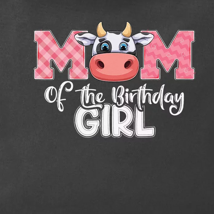 Mom of The Birthday Cow Family Cow Farm Matching Zip Tote Bag