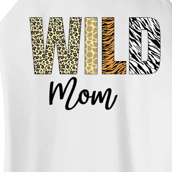 Mom Of The Wild One Zoo Birthday Safari Jungle Animal Women’s Perfect Tri Rocker Tank