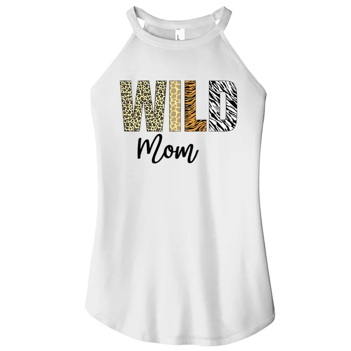 Mom Of The Wild One Zoo Birthday Safari Jungle Animal Women’s Perfect Tri Rocker Tank