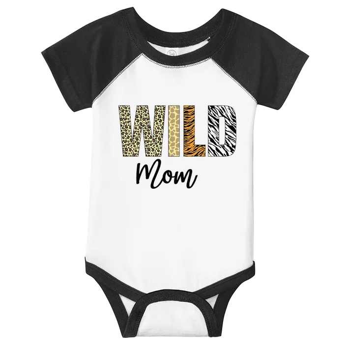 Mom Of The Wild One Zoo Birthday Safari Jungle Animal Infant Baby Jersey Bodysuit