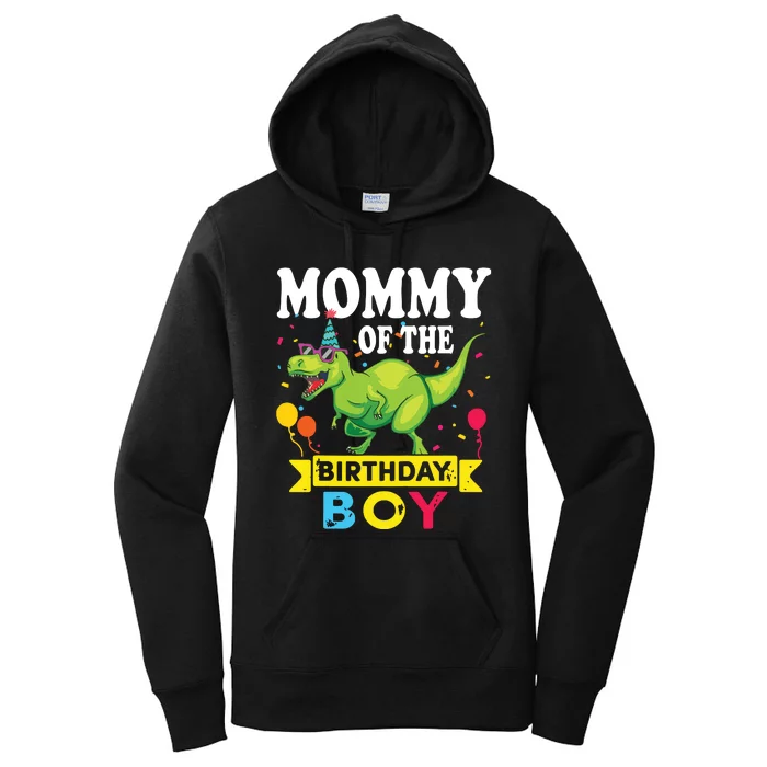 Mommy Of The Birthday TRex RAWR Dinosaur Birthday Women's Pullover Hoodie