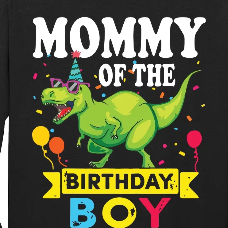 Mommy Of The Birthday TRex RAWR Dinosaur Birthday Tall Long Sleeve T-Shirt