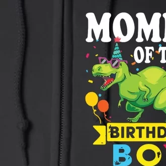 Mommy Of The Birthday TRex RAWR Dinosaur Birthday Full Zip Hoodie