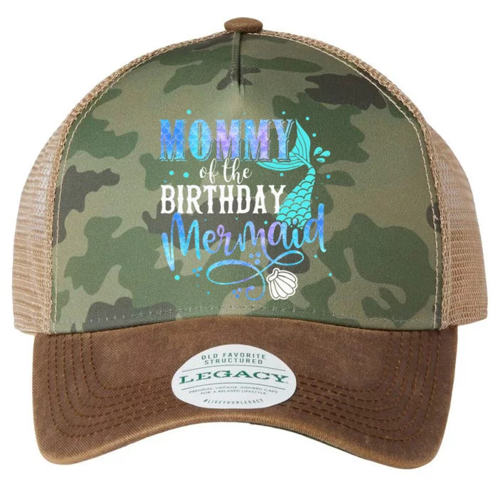 Mommy Of The Birthday Mermaid Family Matching Party Squad Legacy Tie Dye Trucker Hat