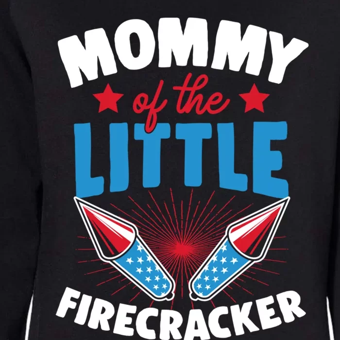 Mommy Of The Little Firecracker Matching Family 4th Of July Gift Womens California Wash Sweatshirt