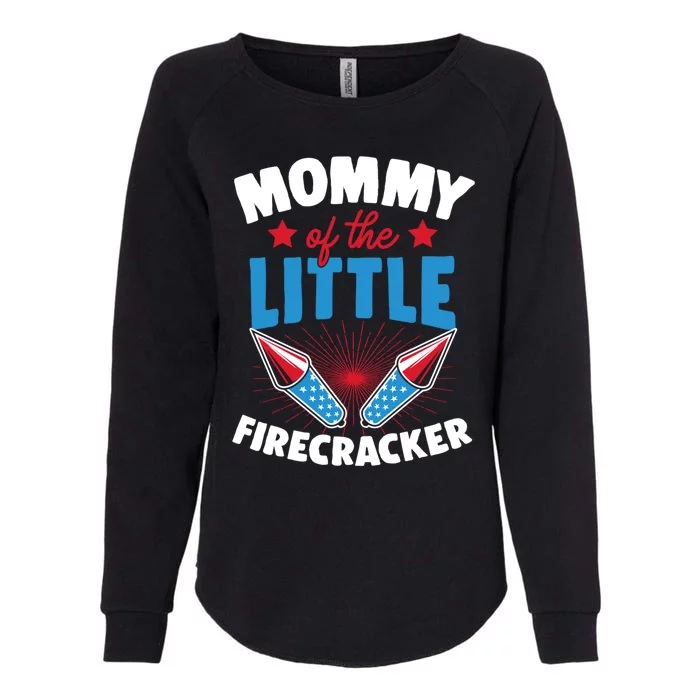 Mommy Of The Little Firecracker Matching Family 4th Of July Gift Womens California Wash Sweatshirt