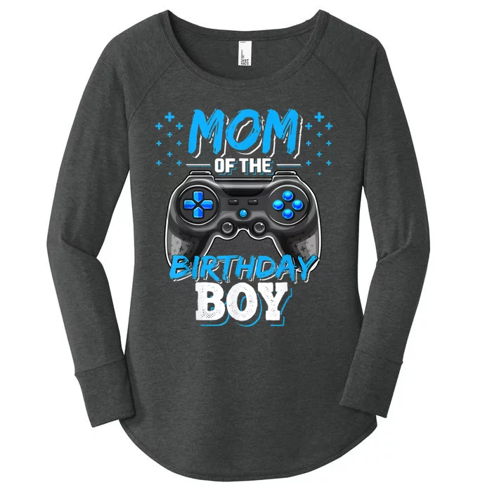 Mom Of The Birthday Boy Matching Video Gamer Birthday Party Women's Perfect Tri Tunic Long Sleeve Shirt