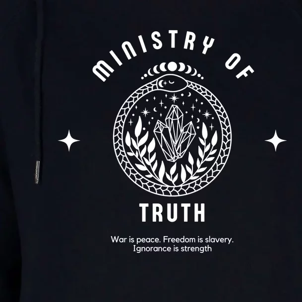 Ministry Of Truth Disinformation Board Womens Funnel Neck Pullover Hood