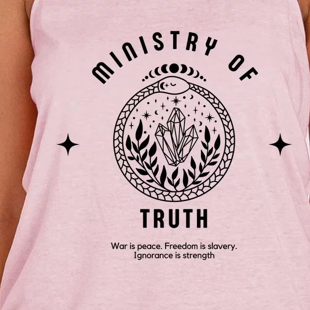 Ministry Of Truth Disinformation Board Women's Knotted Racerback Tank