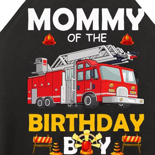 Mommy Of The Birthday Fire Truck Firefighter Party Mom Women’s Perfect Tri Rocker Tank