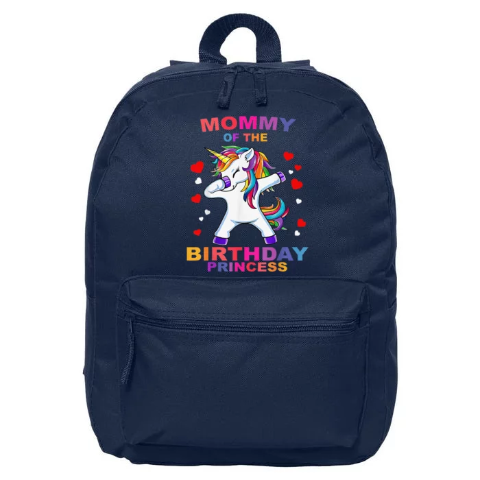 Mommy Of The Birthday Princess Unicorn Outfit 16 in Basic Backpack