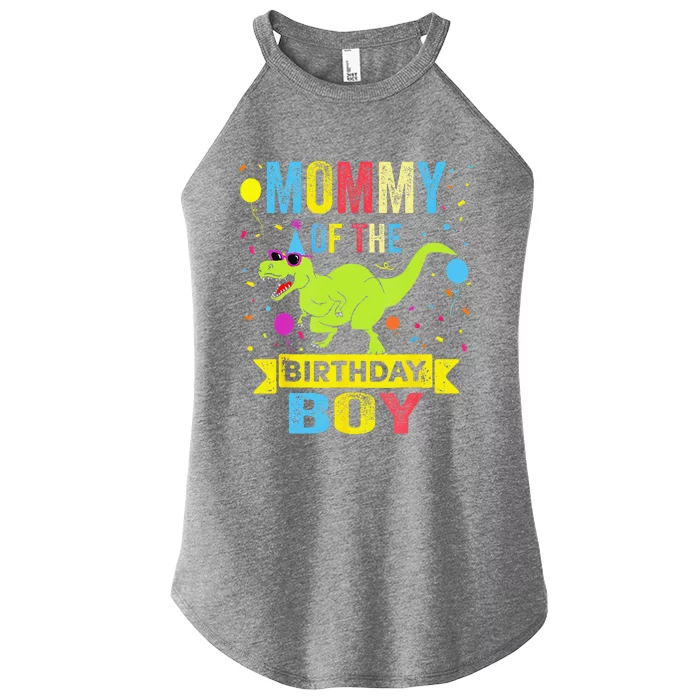 Mommy Of The Birthday TRex RAWR Dinosaur Birthday Women’s Perfect Tri Rocker Tank