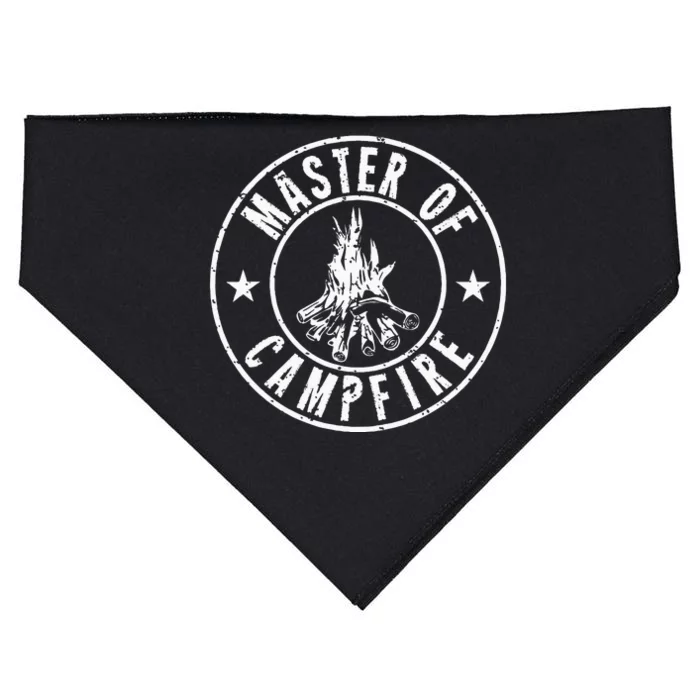 Master Of The Campfire Scout Camper Outdoor Vacation Camping USA-Made Doggie Bandana