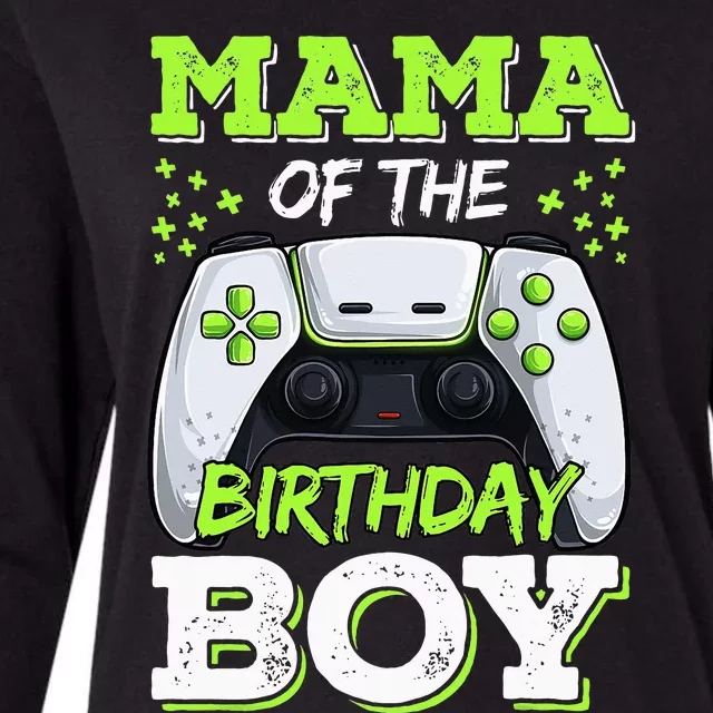 Mama Of The Birthday  Gamer Family Matching Womens Cotton Relaxed Long Sleeve T-Shirt