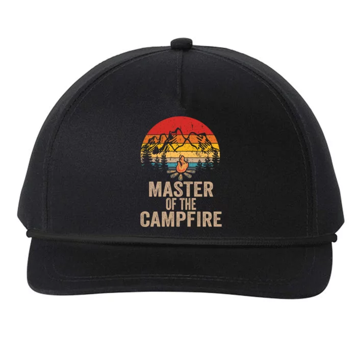 Master Of The Campfire Vintage Funny Camping Outdoor Funny Gift Snapback Five-Panel Rope Hat