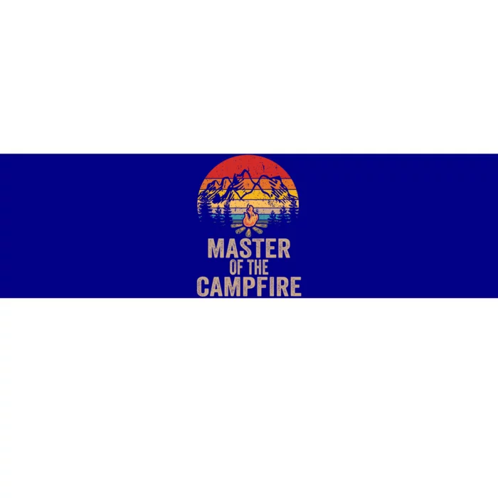 Master Of The Campfire Vintage Funny Camping Outdoor Funny Gift Bumper Sticker