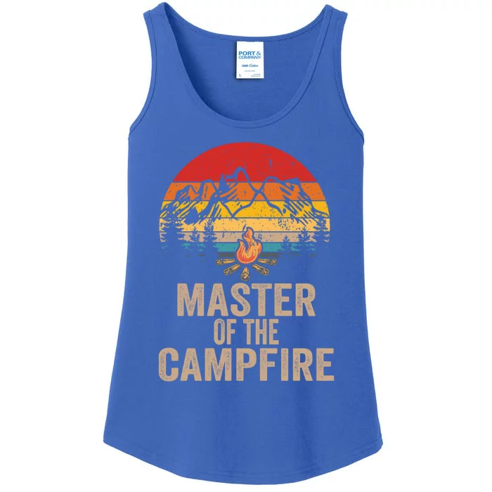 Master Of The Campfire Vintage Funny Camping Outdoor Funny Gift Ladies Essential Tank