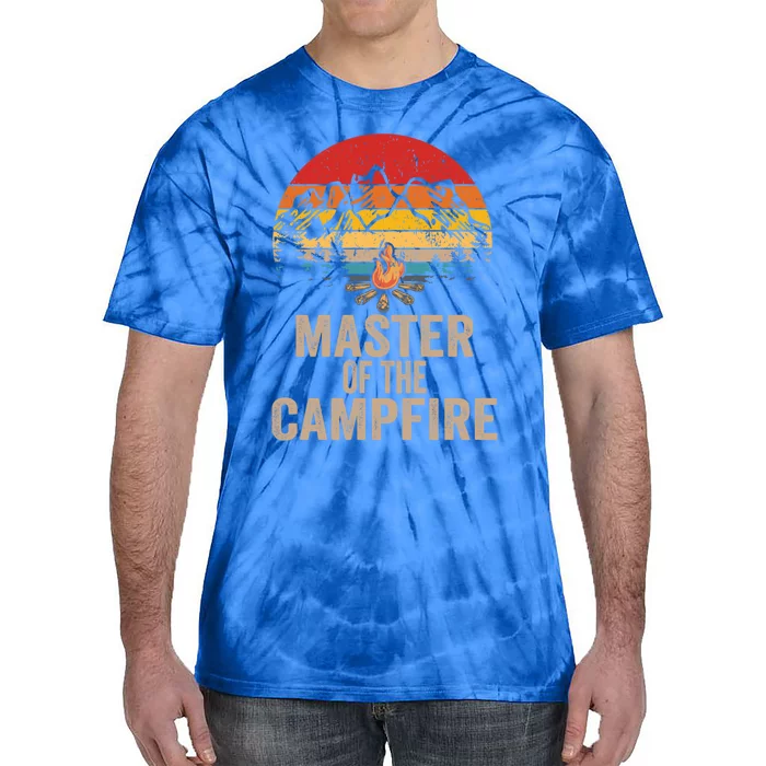 Master Of The Campfire Vintage Funny Camping Outdoor Funny Gift Tie-Dye T-Shirt