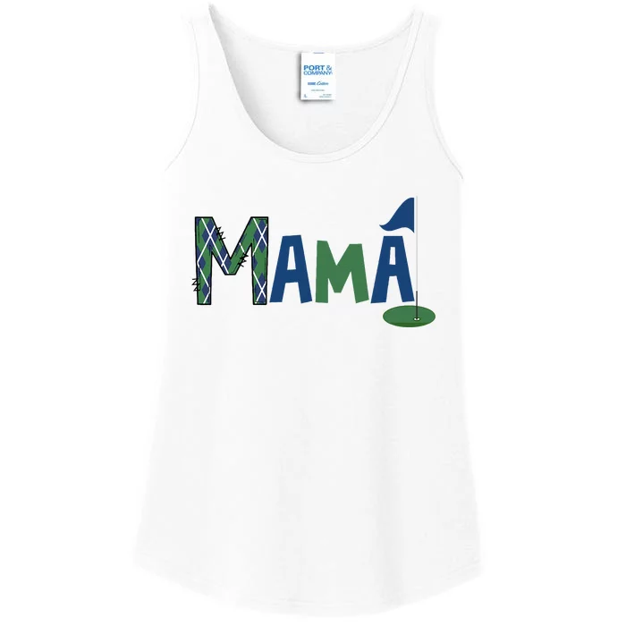 Mama Of The Birthday Boy Hole In One Golf Sport Matching Ladies Essential Tank