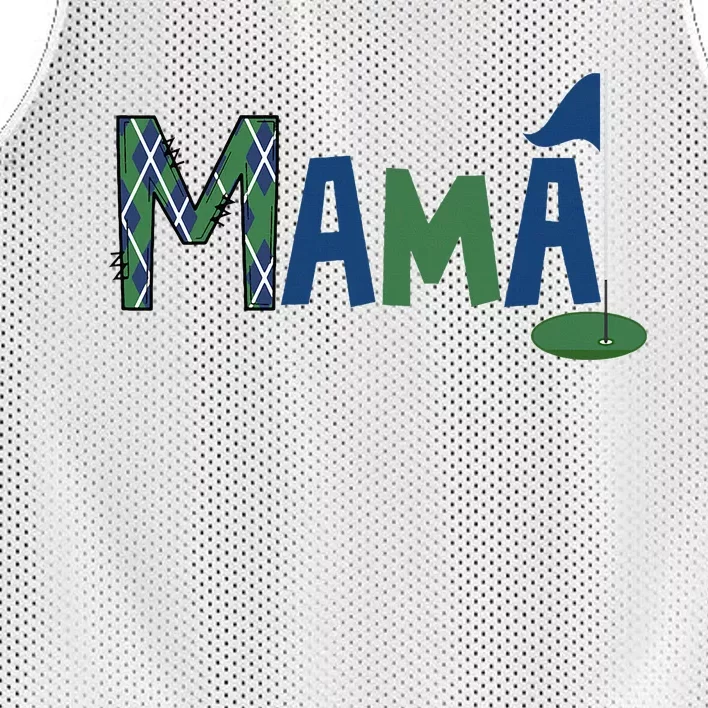 Mama Of The Birthday Boy Hole In One Golf Sport Matching Mesh Reversible Basketball Jersey Tank