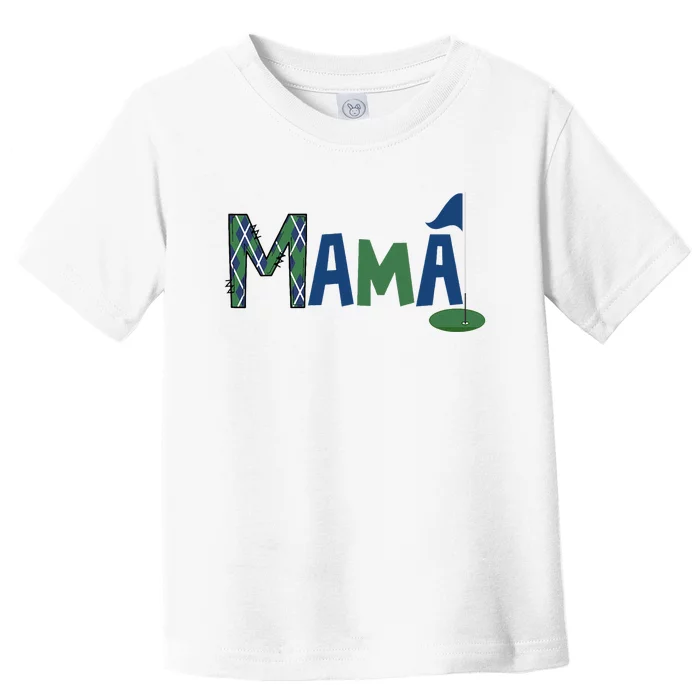 Mama Of The Birthday Boy Hole In One Golf Sport Matching Toddler T-Shirt