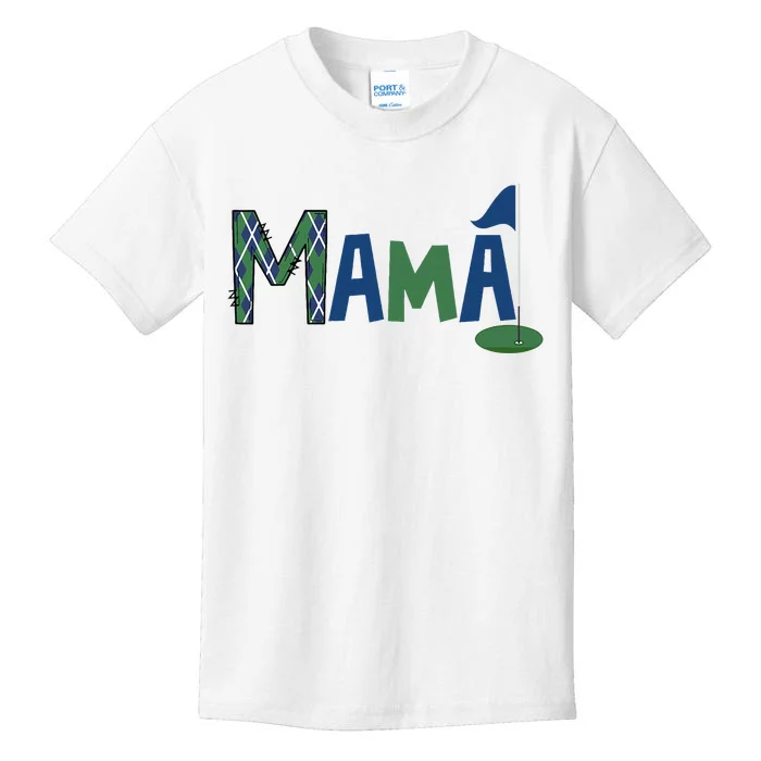 Mama Of The Birthday Boy Hole In One Golf Sport Matching Kids T-Shirt