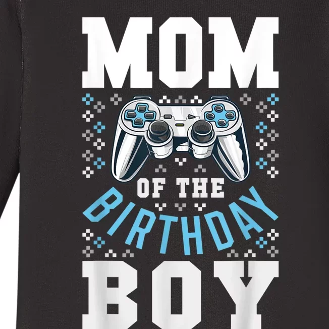 Mom Of The Birthday Boy Matching Video Gamer Birthday Party Baby Long Sleeve Bodysuit