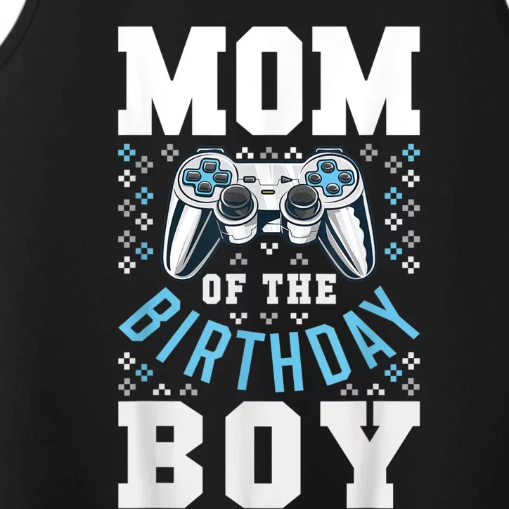 Mom Of The Birthday Boy Matching Video Gamer Birthday Party Performance Tank