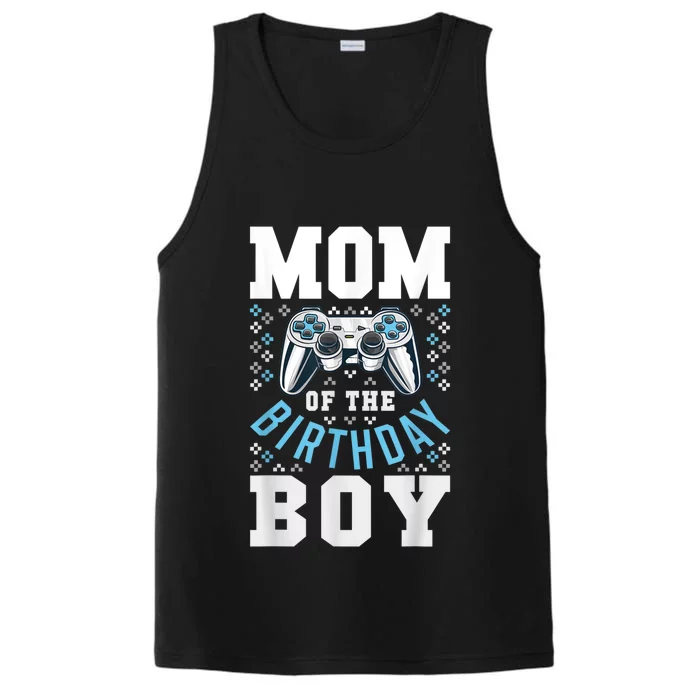 Mom Of The Birthday Boy Matching Video Gamer Birthday Party Performance Tank