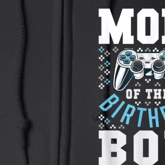 Mom Of The Birthday Boy Matching Video Gamer Birthday Party Full Zip Hoodie