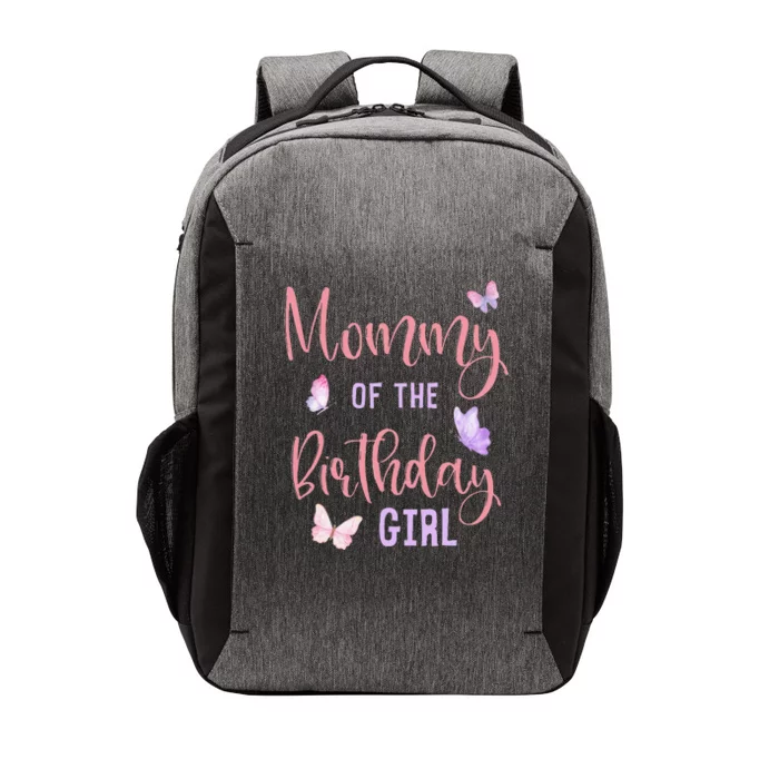 Mommy of The Birthday Butterfly Party Matching Family Vector Backpack