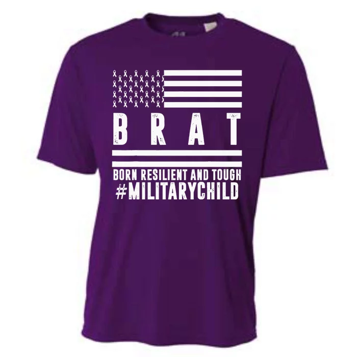 Month Of The Military Child BRAT Born Resilient And Tough Cooling Performance Crew T-Shirt