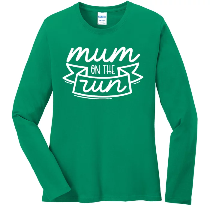 Mum On The Run Ladies Long Sleeve Shirt